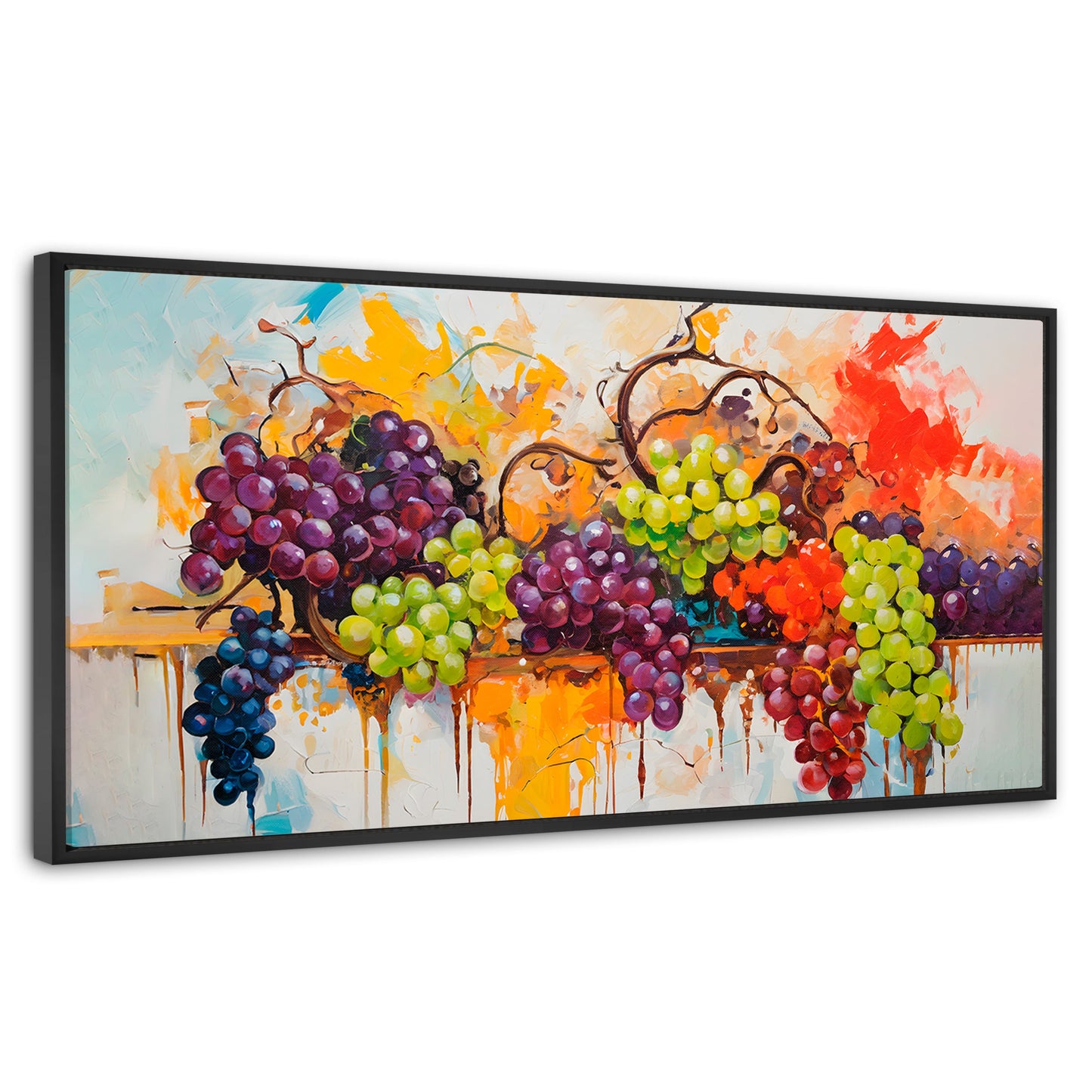 Cuadros Decorativos Canvas Revolution | Uvas Coloridas | Panoramico | Portada