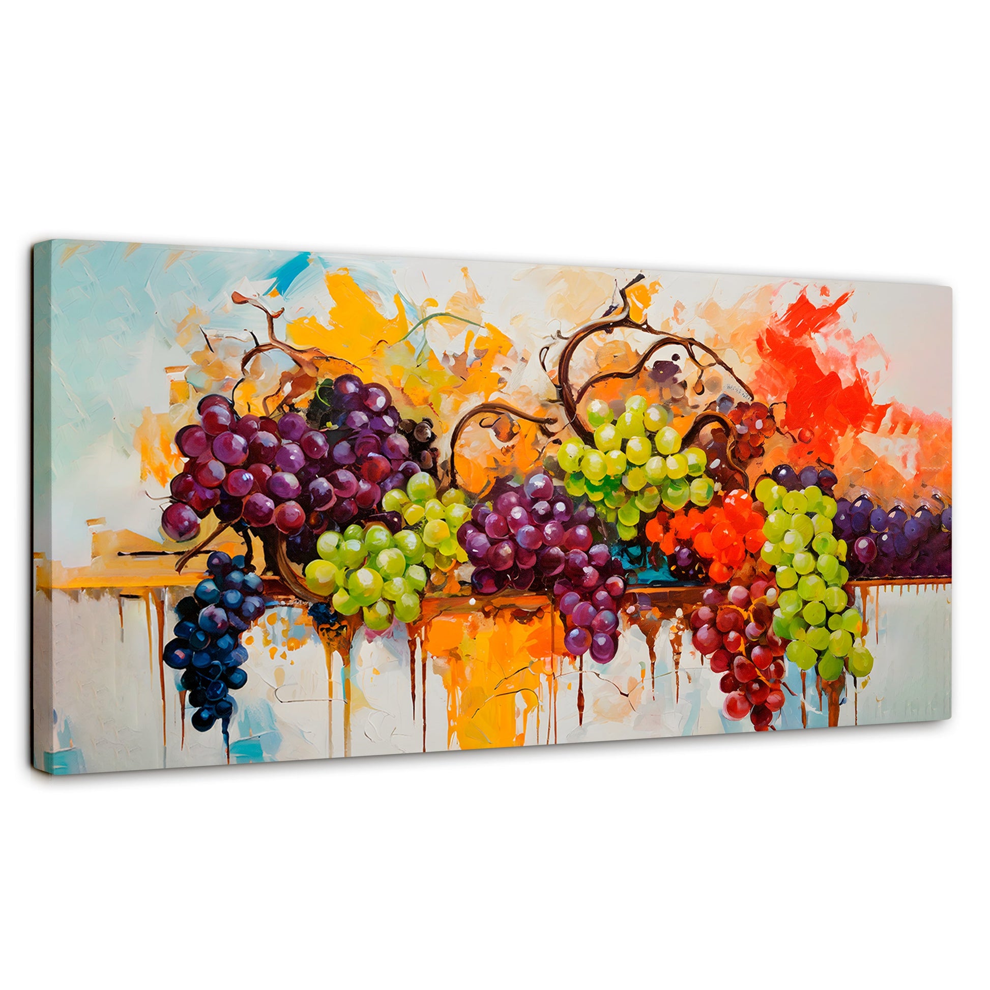 Cuadros Decorativos Canvas Revolution | Uvas Coloridas | Panoramico | Portada