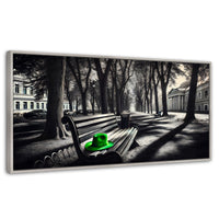 Cuadros Decorativos Canvas Revolution | Verde En Descanso | Panoramico | Portada | Marco Blanco