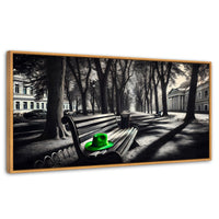 Cuadros Decorativos Canvas Revolution | Verde En Descanso | Panoramico | Portada | Marco Negro