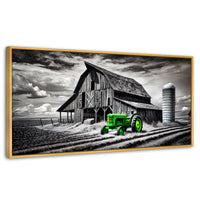 Cuadros Decorativos Canvas Revolution | Verde En La Granja | Panoramico | Portada | Marco Madera