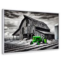 Cuadros Decorativos Canvas Revolution | Verde En La Granja | Rectangular | Portada | Marco Blanco
