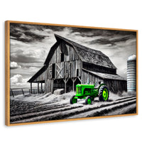 Cuadros Decorativos Canvas Revolution | Verde En La Granja | Rectangular | Portada | Marco Madera