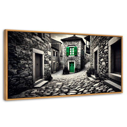 Cuadros Decorativos Canvas Revolution | Verde En La Sombra | Panoramico | Portada | Marco Negro