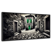 Cuadros Decorativos Canvas Revolution | Verde En La Sombra | Panoramico | Portada | Marco Plateado