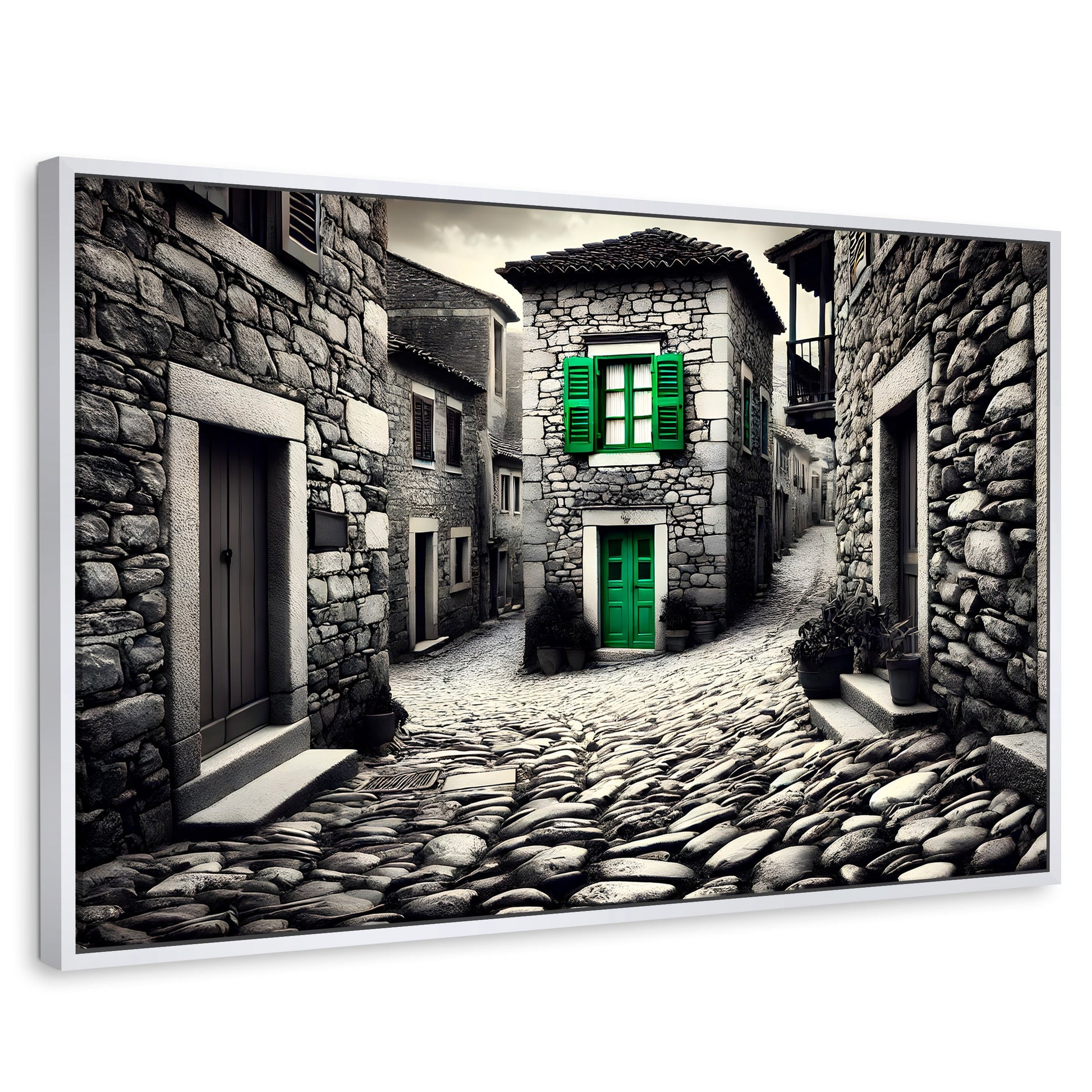 Cuadros Decorativos Canvas Revolution | Verde En La Sombra | Rectangular | Portada | Marco Blanco