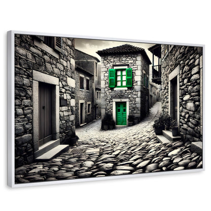 Cuadros Decorativos Canvas Revolution | Verde En La Sombra | Rectangular | Portada | Marco Blanco