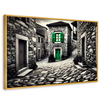 Cuadros Decorativos Canvas Revolution | Verde En La Sombra | Rectangular | Portada | Marco Dorado