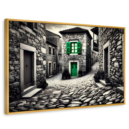 Cuadros Decorativos Canvas Revolution | Verde En La Sombra | Rectangular | Portada | Marco Dorado