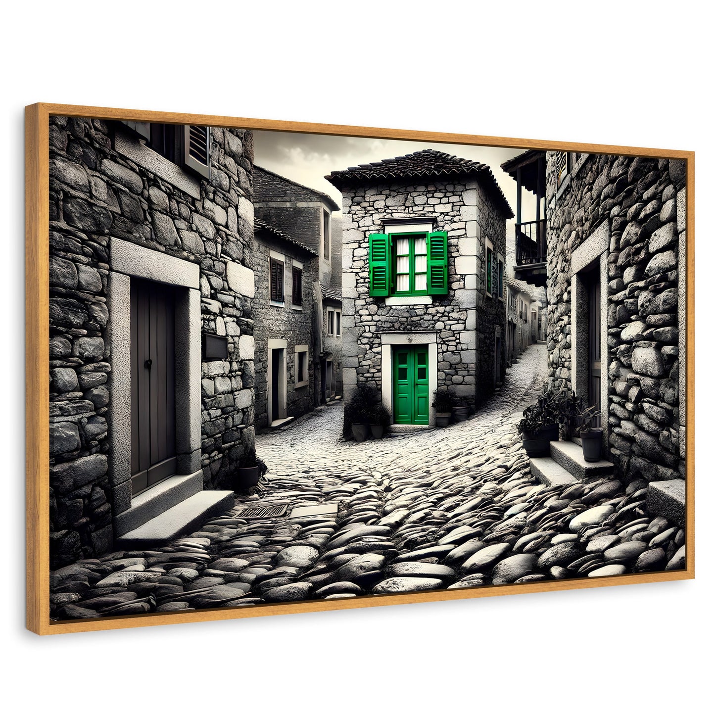 Cuadros Decorativos Canvas Revolution | Verde En La Sombra | Rectangular | Portada | Marco Madera