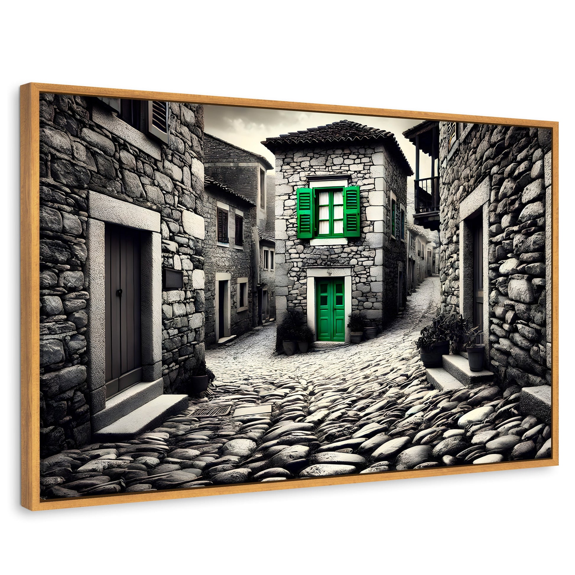 Cuadros Decorativos Canvas Revolution | Verde En La Sombra | Rectangular | Portada | Marco Madera