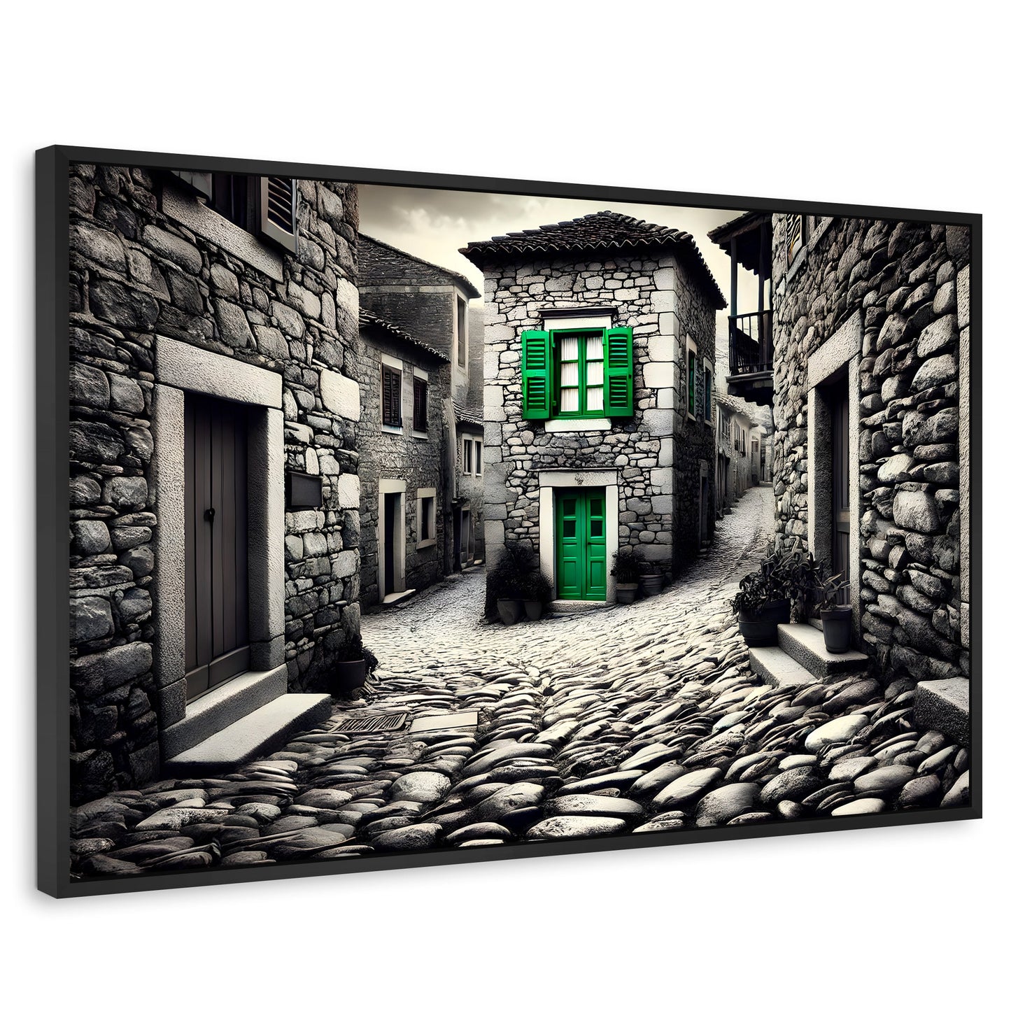 Cuadros Decorativos Canvas Revolution | Verde En La Sombra | Rectangular | Portada | Marco Negro