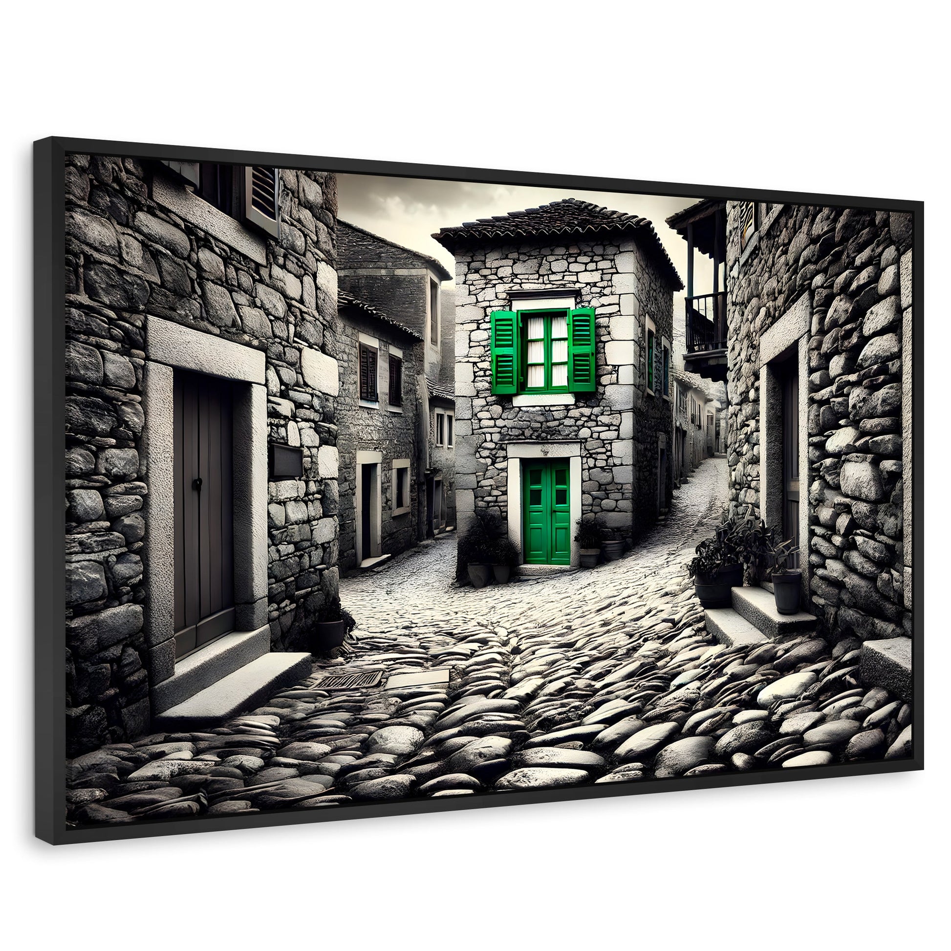 Cuadros Decorativos Canvas Revolution | Verde En La Sombra | Rectangular | Portada | Marco Negro