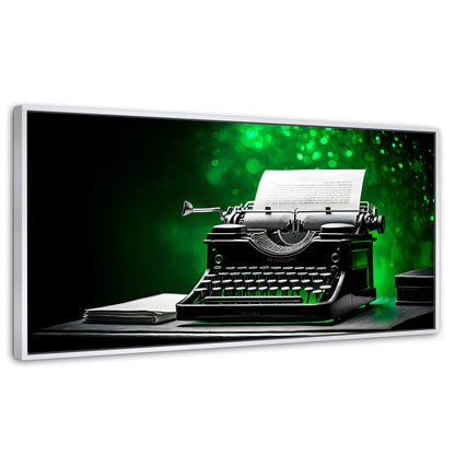 Cuadros Decorativos Canvas Revolution | Verde Entre Palabra | Panoramico | Portada | Marco Dorado