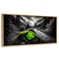 Cuadros Decorativos Canvas Revolution | Verde Silencio | Panoramico | Portada | Marco Madera