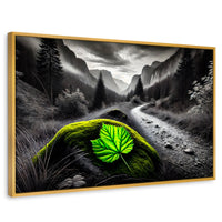 Cuadros Decorativos Canvas Revolution | Verde Silencio | Rectangular | Portada | Marco Dorado