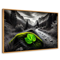 Cuadros Decorativos Canvas Revolution | Verde Silencio | Rectangular | Portada | Marco Madera