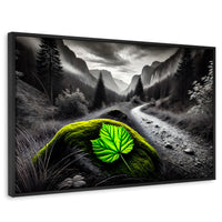 Cuadros Decorativos Canvas Revolution | Verde Silencio | Rectangular | Portada | Marco Negro