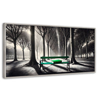 Cuadros Decorativos Canvas Revolution | Verde Y Palabras | Panoramico | Portada | Marco Blanco
