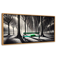 Cuadros Decorativos Canvas Revolution | Verde Y Palabras | Panoramico | Portada | Marco Negro