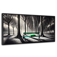 Cuadros Decorativos Canvas Revolution | Verde Y Palabras | Panoramico | Portada | Marco Plateado