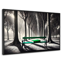 Cuadros Decorativos Canvas Revolution | Verde Y Palabras | Rectangular | Portada | Marco Negro