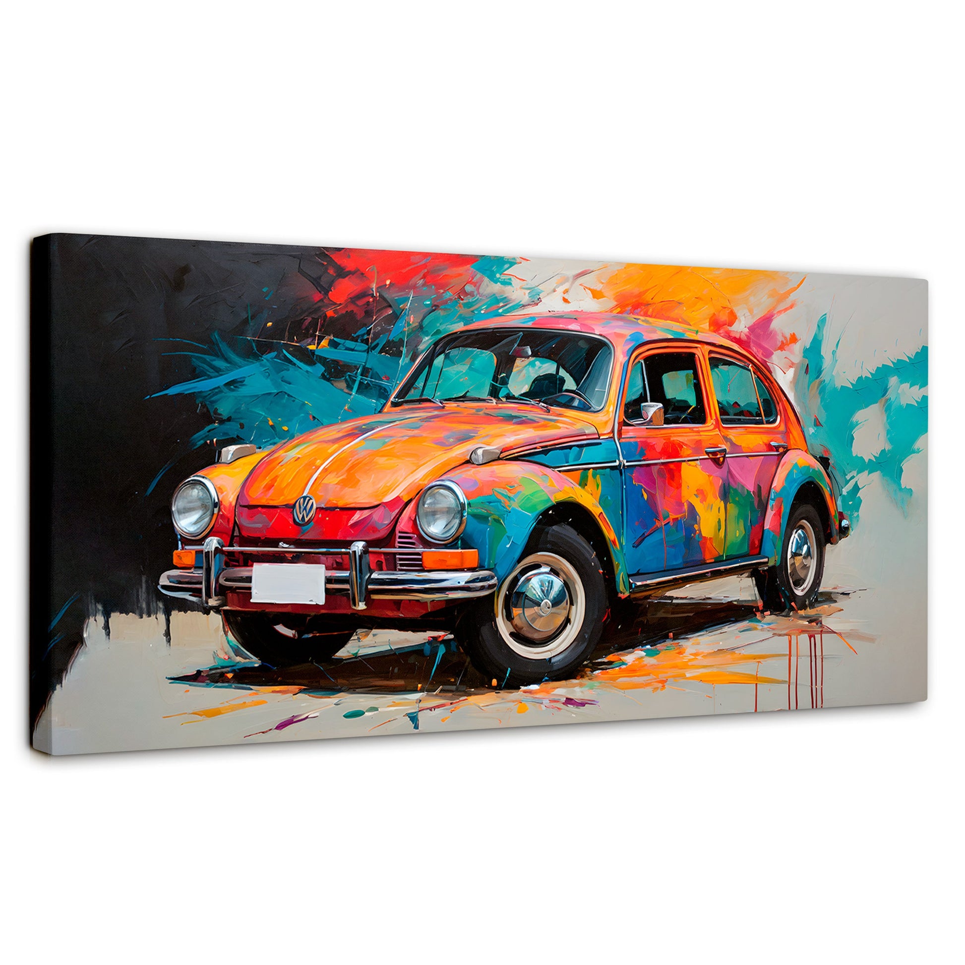 Cuadros Decorativos Canvas Revolution | Vocho Colorido | Panoramico | Portada | Marco SinMarco