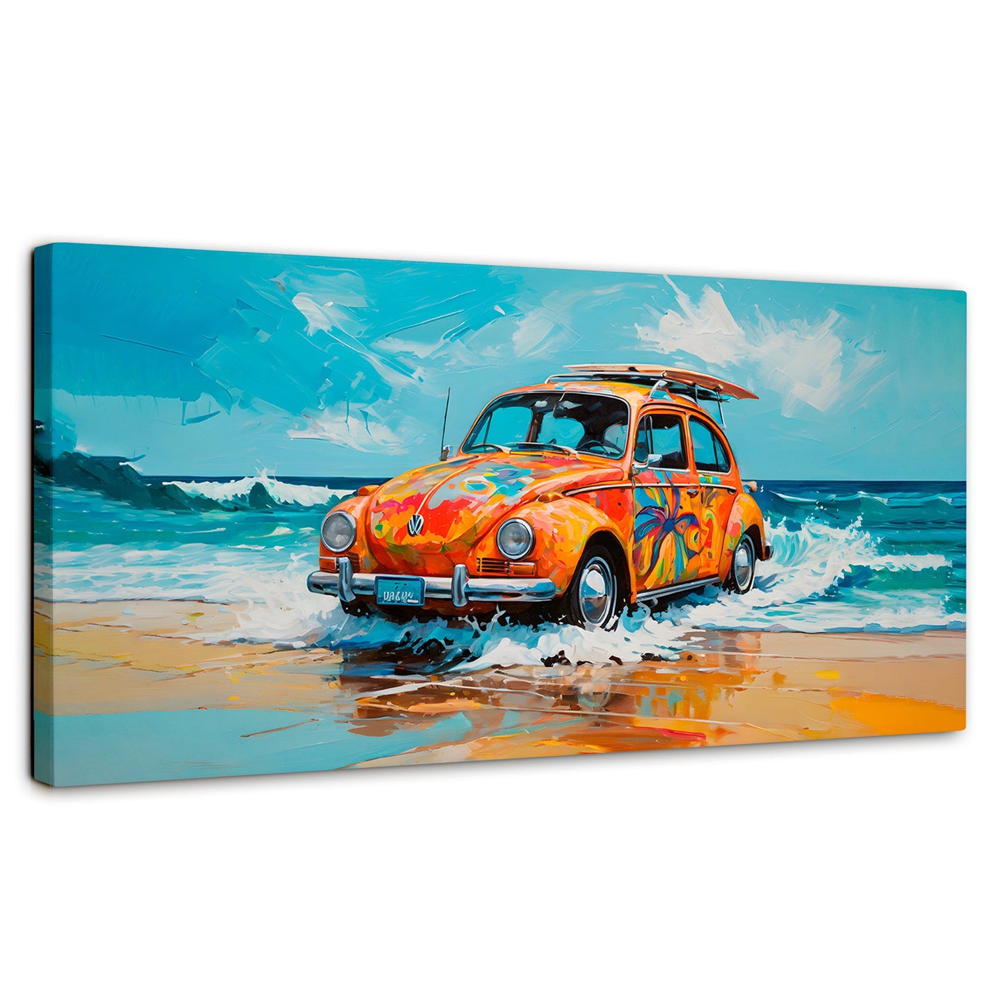 Cuadros Decorativos Canvas Revolution | Vocho Vacacional | Panoramico | Portada | Marco SinMarco