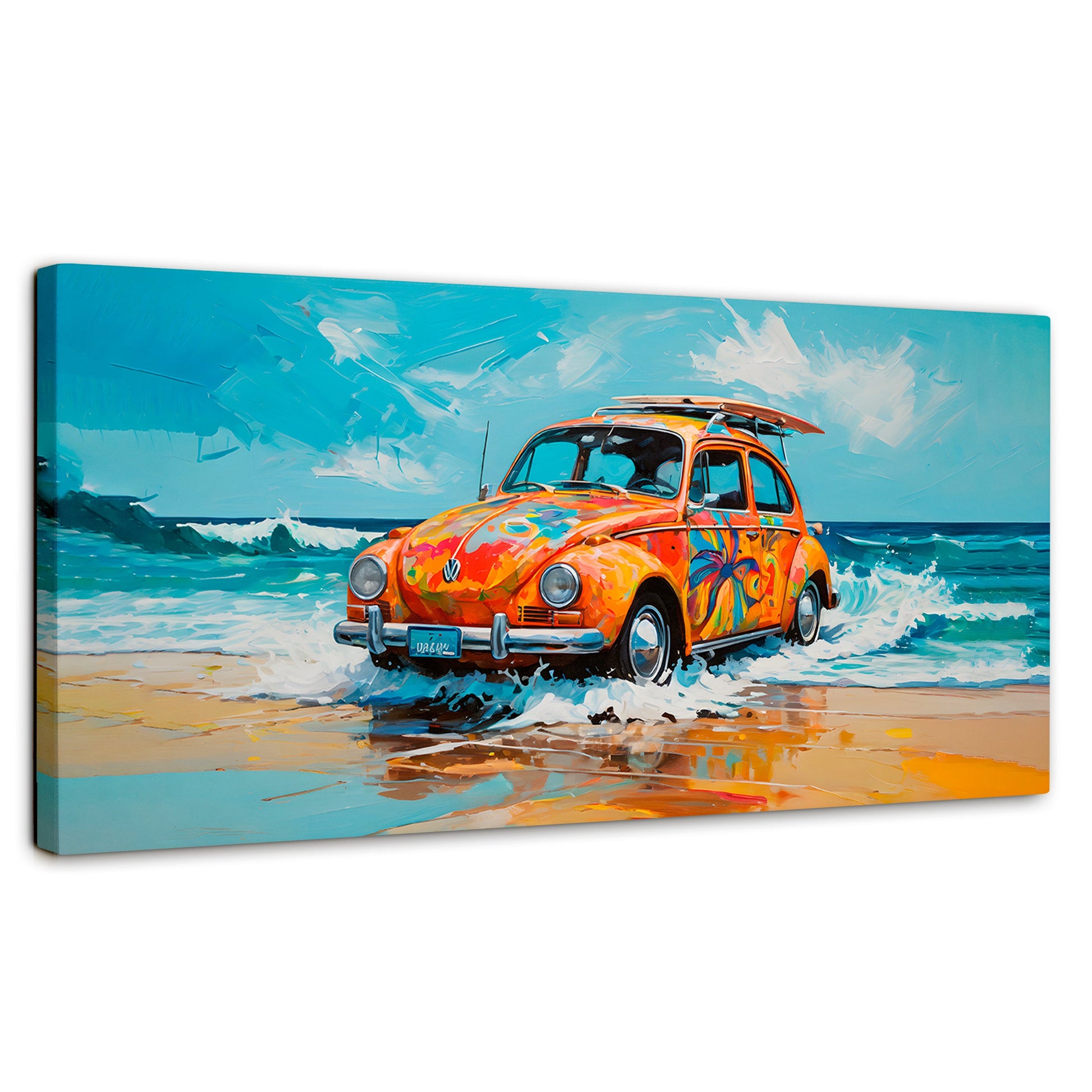 Cuadros Decorativos Canvas Revolution | Vocho Vacacional | Panoramico | Portada | Marco SinMarco