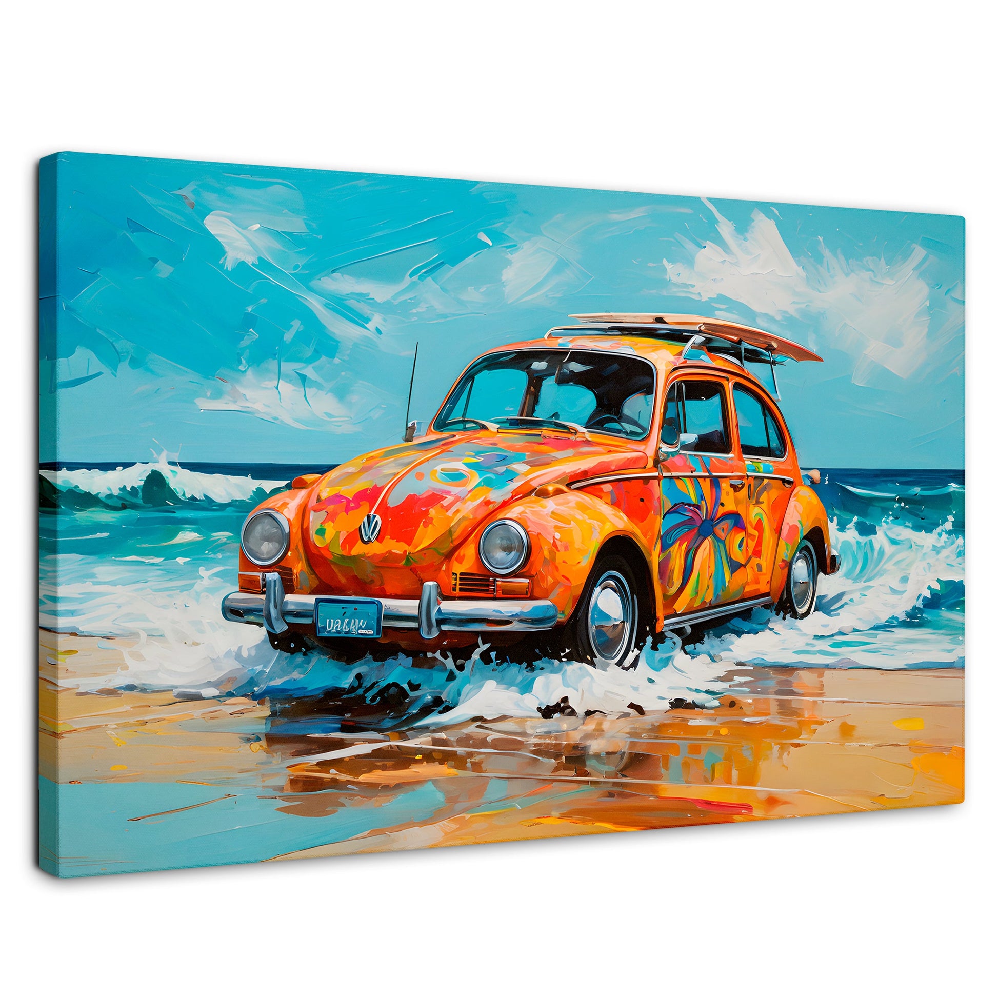 Cuadros Decorativos Canvas Revolution | Vocho Vacacional | Rectangular | Portada | Marco SinMarco
