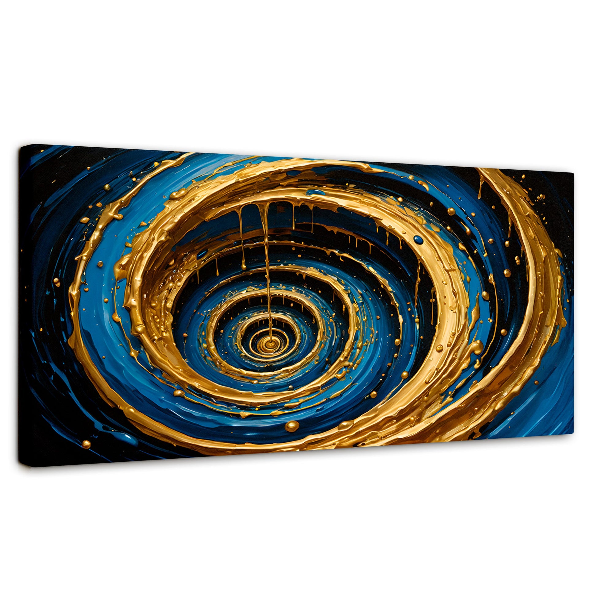 Cuadros Decorativos Canvas Revolution | Vortice Dorados | Panoramico | Portada | Marco SinMarco