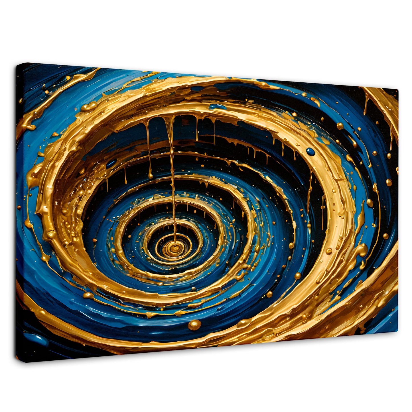 Cuadros Decorativos Canvas Revolution | Vortice Dorados | Rectangular | Portada | Marco SinMarco