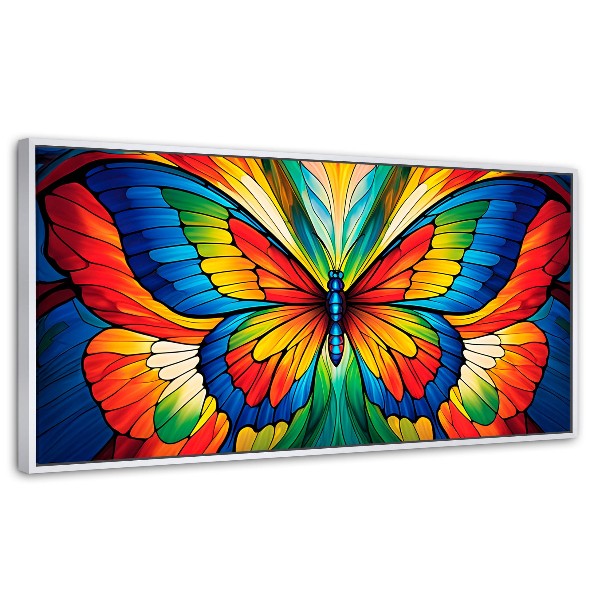 Cuadros Decorativos Canvas Revolution | Vuelo Fragmentado | Panoramico | Portada | Marco Dorado