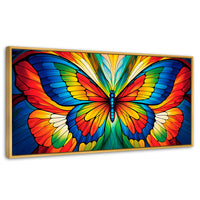 Cuadros Decorativos Canvas Revolution | Vuelo Fragmentado | Panoramico | Portada | Marco Madera