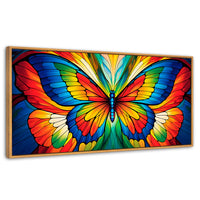 Cuadros Decorativos Canvas Revolution | Vuelo Fragmentado | Panoramico | Portada | Marco Negro