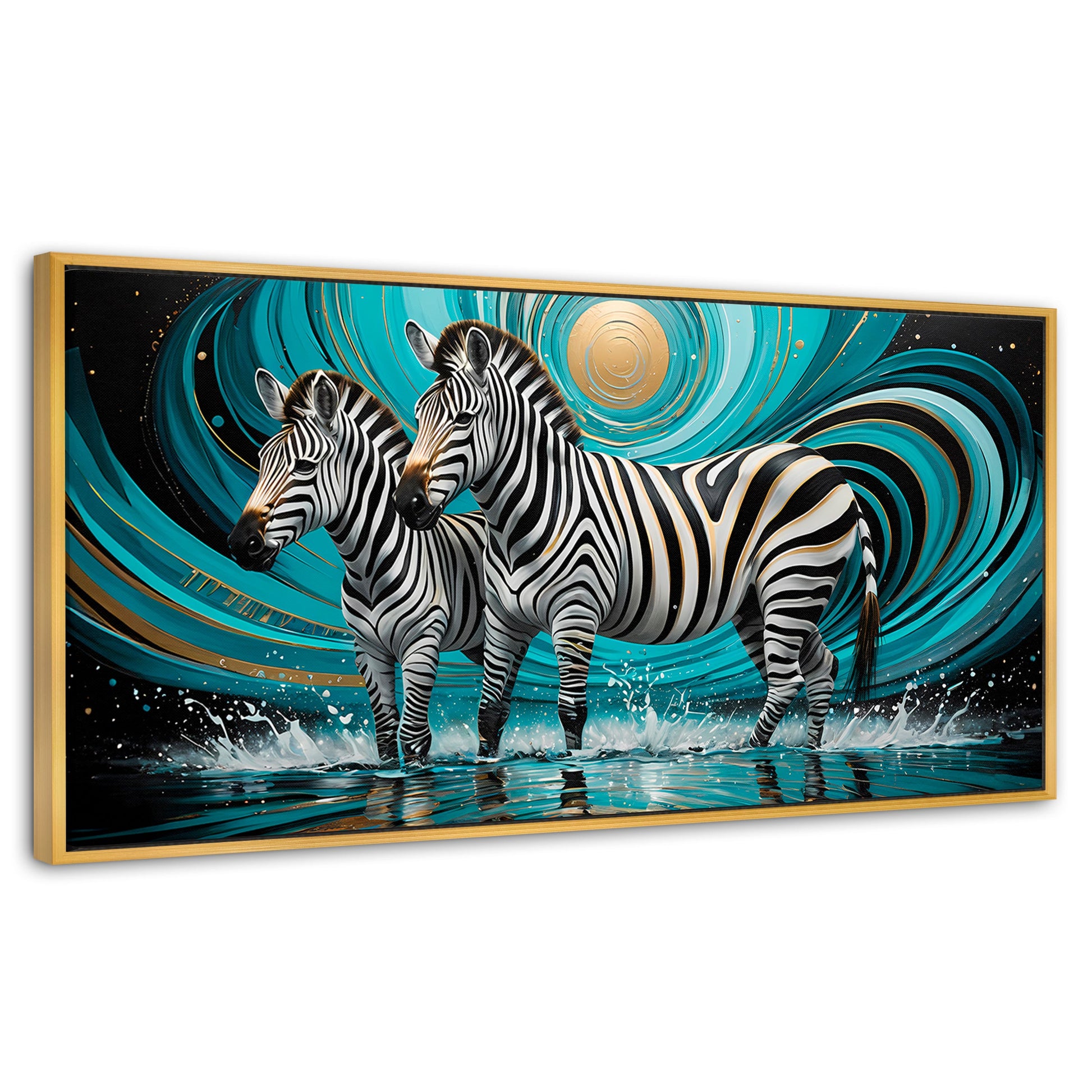Cuadros Decorativos Canvas Revolution | Zebras En Silencio | Panoramico | Portada
