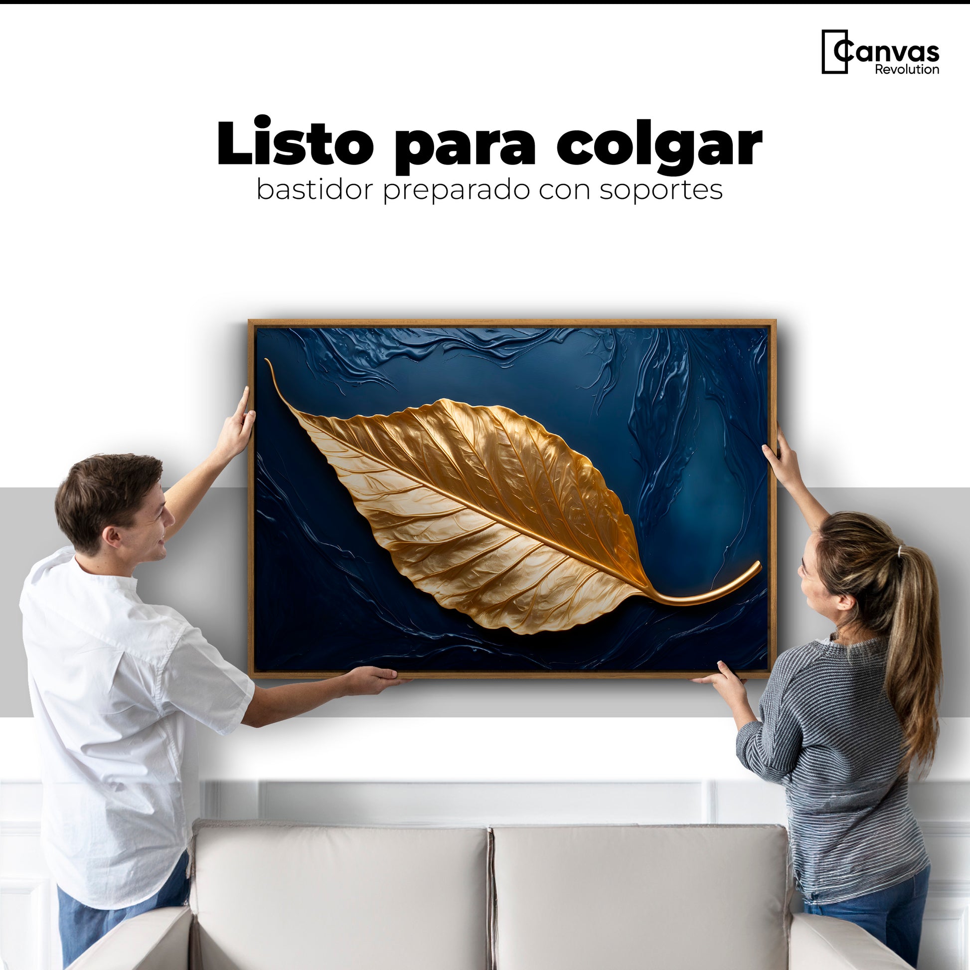 Cuadro Decorativo Luz Dorada Sereno - Colgar