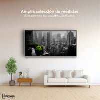 Cuadro Decorativo Ciudad Niebla Gris - Montaje 3