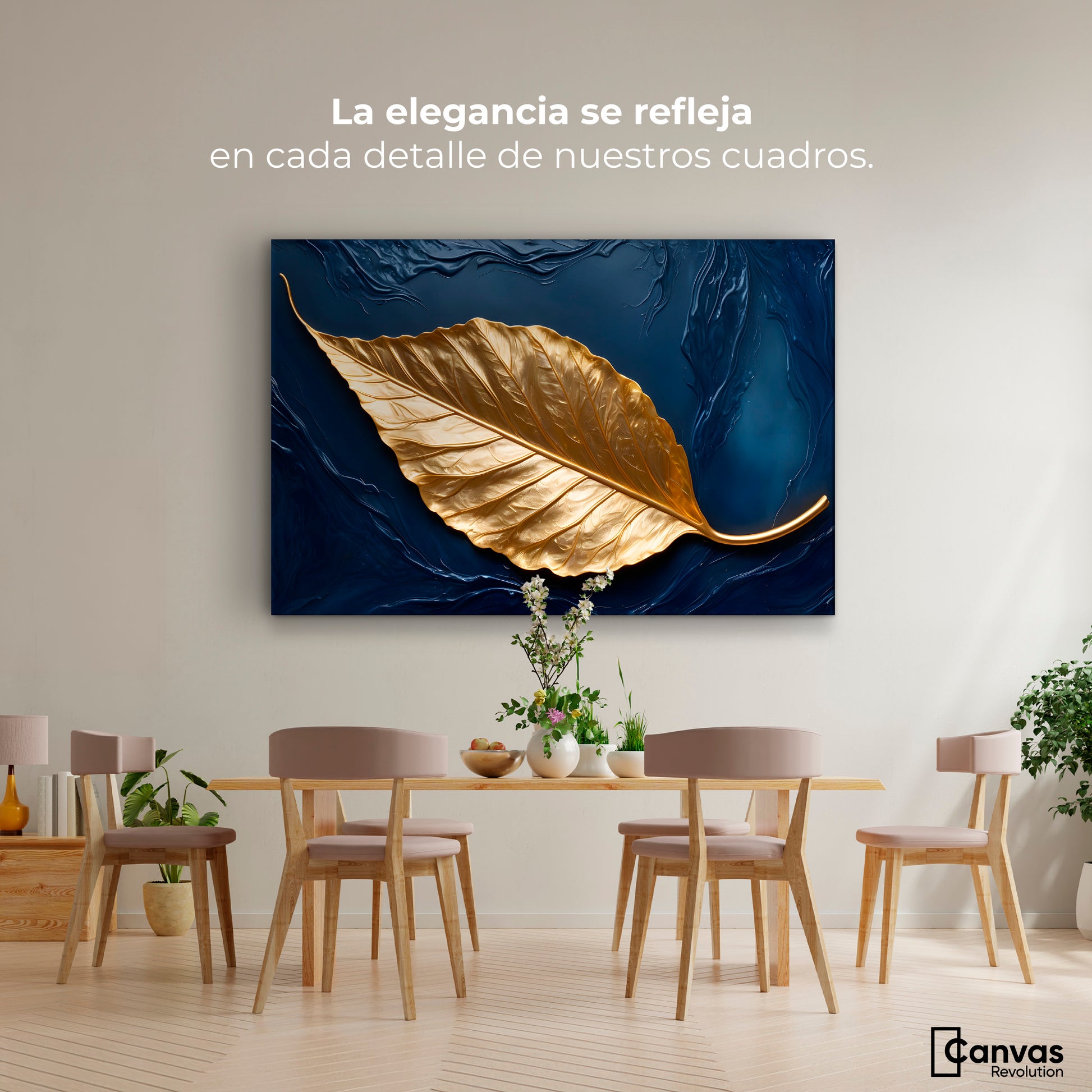 Cuadro Decorativo Luz Dorada Sereno - Montaje 4