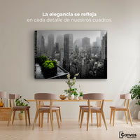 Cuadro Decorativo Ciudad Niebla Gris - Montaje 4