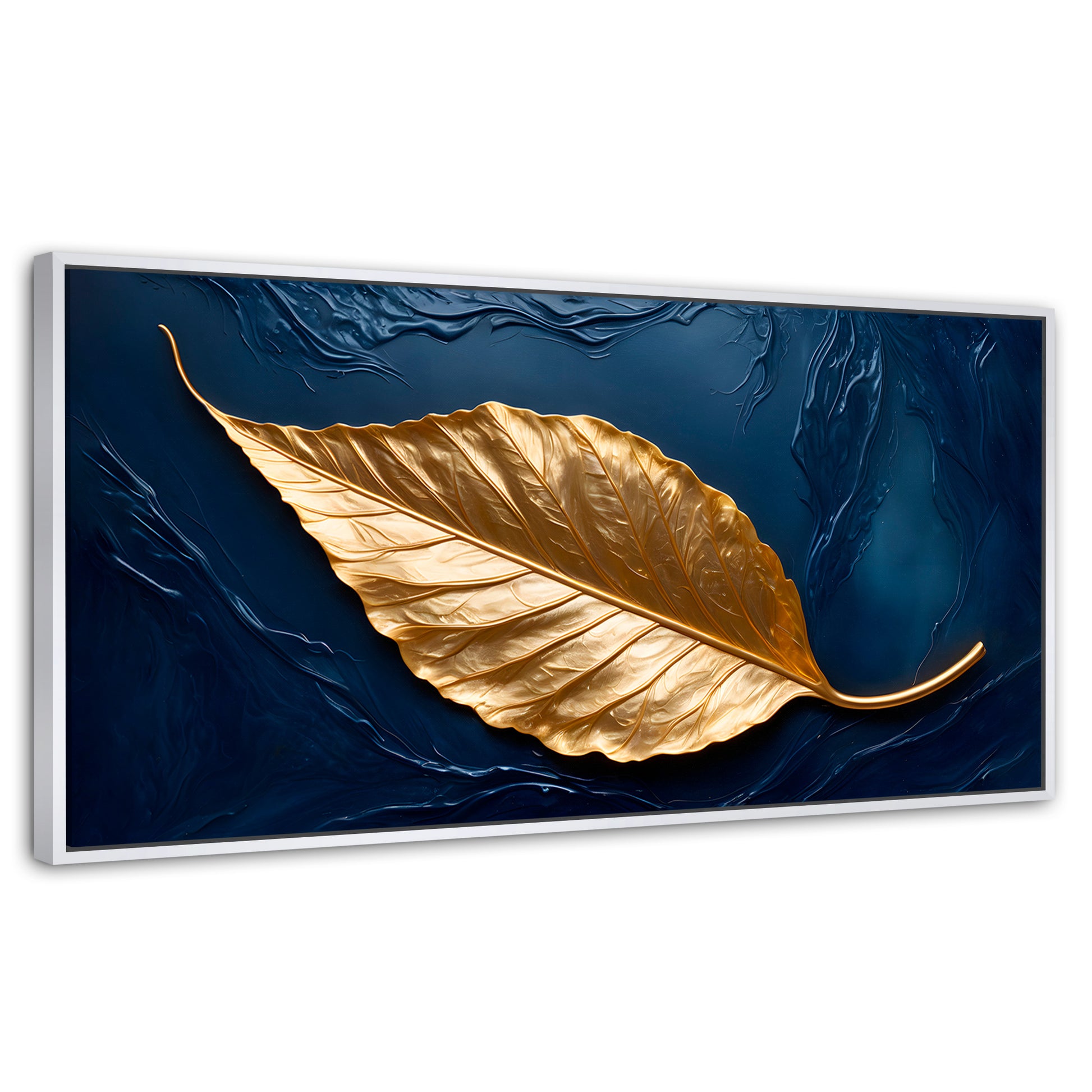 Cuadros Decorativos Canvas Revolution | Cuadro Decorativo Luz Dorada Sereno | Panorámico | Marco Dorado