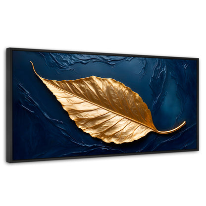 Cuadros Decorativos Canvas Revolution | Cuadro Decorativo Luz Dorada Sereno | Panorámico | Marco Plateado