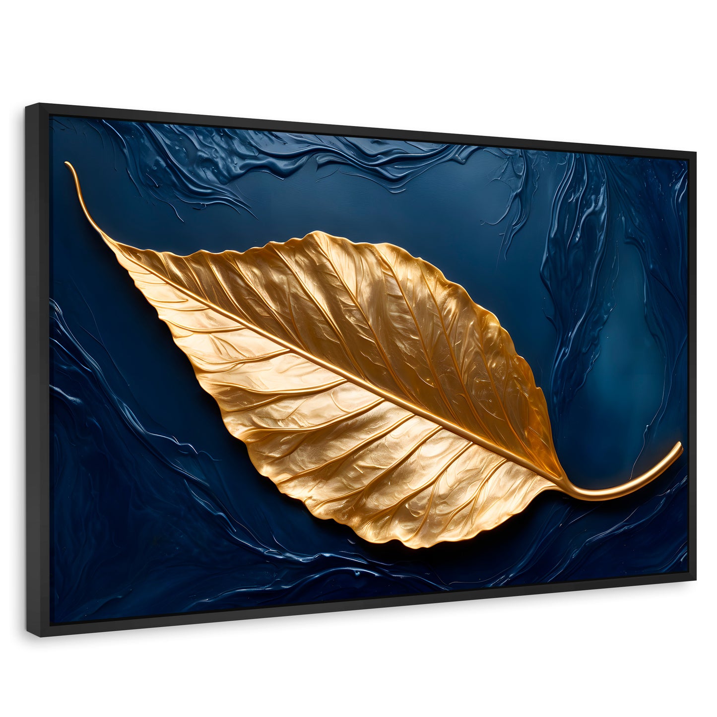 Cuadros Decorativos Canvas Revolution | Cuadro Decorativo Luz Dorada Sereno | Rectangular | Marco Negro