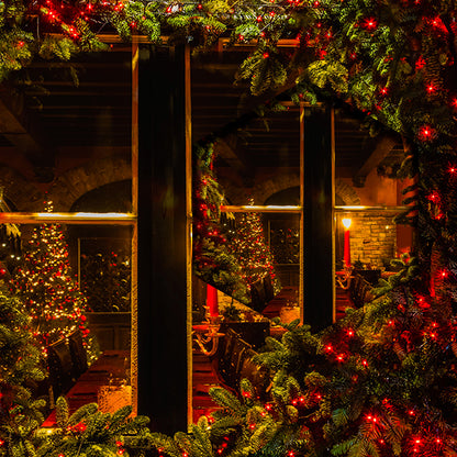 Ventana De Hogar Navideño