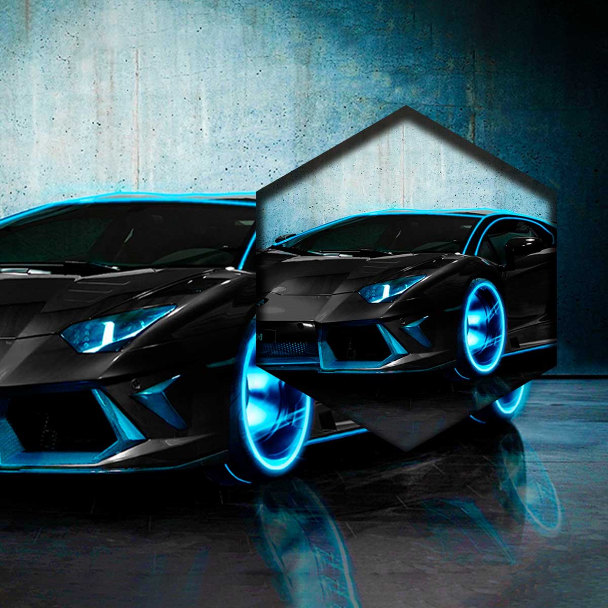 Lamborghini Azul Neon
