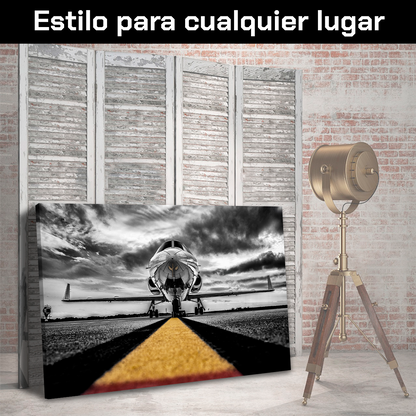 Jet Y Pista De Aterrizaje