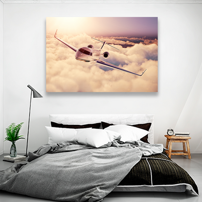 Avión Volando Sobre Nubes