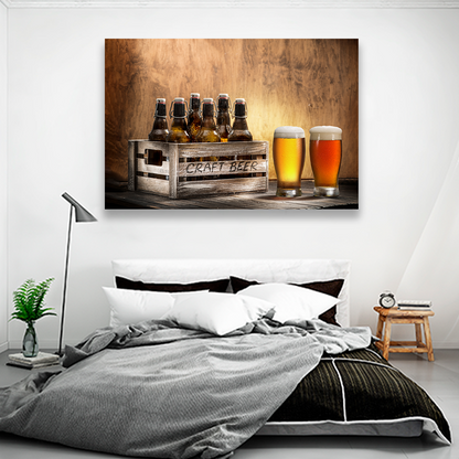 Cerveza Artesanal En Caja De Madera