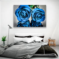 Rosas Azules con Gotas