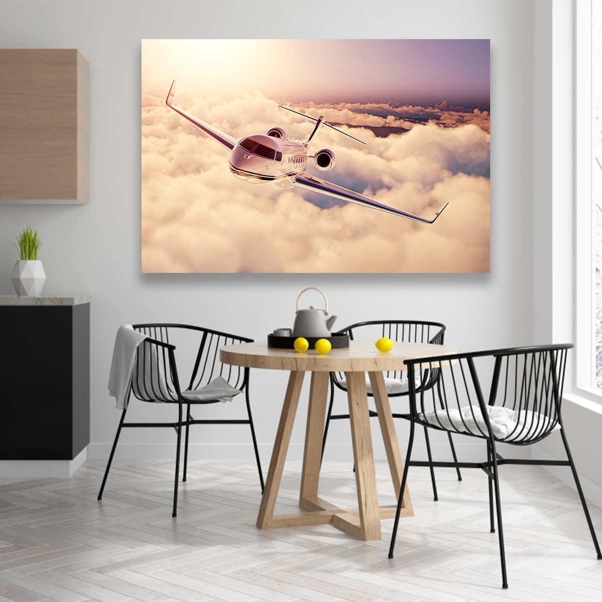 Avión Volando Sobre Nubes